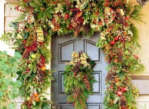 Украшаем двери к Новому году