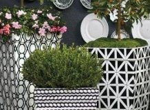 Большие цветочные вазоны в экстерьере – стильно и эффектно