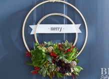Как сделать рождественский венок из суккулентов