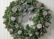 Рождественский веночек в деревенском стиле