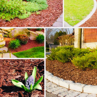 Устройство декоративной засыпки с использованием мульчирующих материалов, цена за м/кв купить