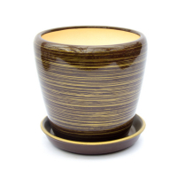 Вазон Грация №3 глянец шоколад-золото 2,3л купить