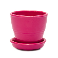 Вазон Ведро №5 глянец малиновый купить
