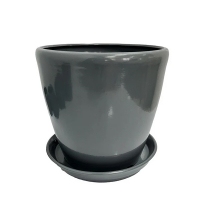 Вазон Грация №4 глянец графит 1,2л купить