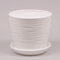 Вазон Грация №4 Волна крошка белый 1,0л купить