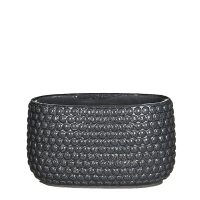 Вазон керамічний Ezra Pot Oval 25,5x15 см, сірий купить