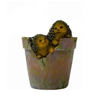 Кашпо Ежики в горшочке купить