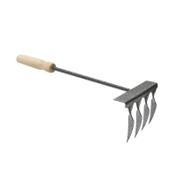 Грабельки фарбованi, дерев. ручка, 350 мм, 4 зуб купить