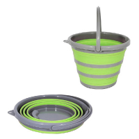 Відро силіконове складне зелене купить