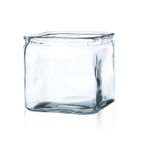 Вазон скляний Rustic cube, прозрачний 14x14х14 см купить