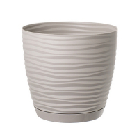 Вазон Sahara сірий 23 см із піддоном купить