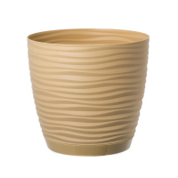 Вазон Sahara молочний чай 27 см з піддоном купить