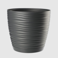 Вазон Sahara чорний 15 см із піддоном купить