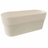 Вазон Белла 380 овал кремовый купить