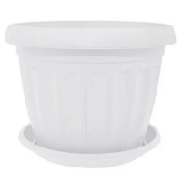 Вазон Терра з підставкою 14*11 0,8л білий купить