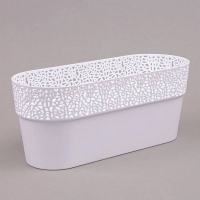 Кашпо Росса овал 300 білий купить