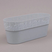 Кашпо Росса овал 300 світло-сірий купить