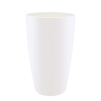 Вазон Elho Brussels diamond round high с гидросистемой, 40х71 см белый глянец купить