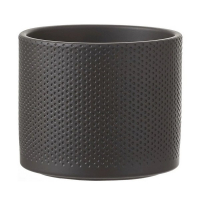 Кашпо Edelman Era pot round рельєфний 13,5 см чорний матовий купить