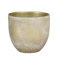 Кашпо Edelman Carrie pot round 24см шампань-металiк купить
