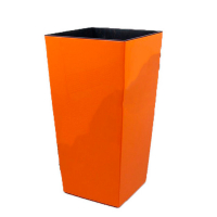 Кашпо Финезия 125х125 с вазоном вкладкой оранжевый купить