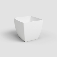 Вазон квадратный Siena 14см WHITE, Matte купить