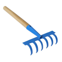 Грабельки фарбованi, дерев. ручка, 500 мм, 6 зуб купить