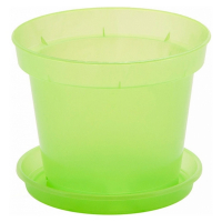 Горшок Орхидея прозрачный D155 1.8л салатовый купить