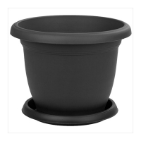 Горшок Villa 2,5л с поддоном антрацитовый Serinova купить