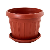 Вазон Терра с подставкой 12*9 0,55л терракот купить